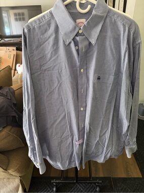 Brooks Brothers Blue Micro-Check Button-Down Shirt